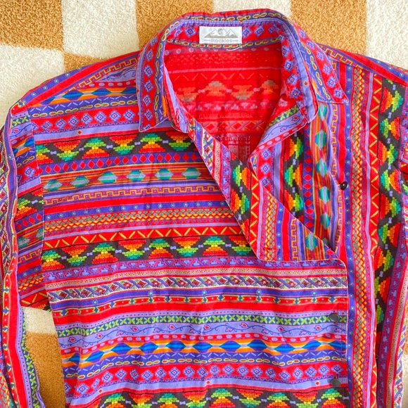 ROCKIES VINTAGE WESTERN BUTTON UP LONG SLEEVE SIZE XL - Picture 4 of 7